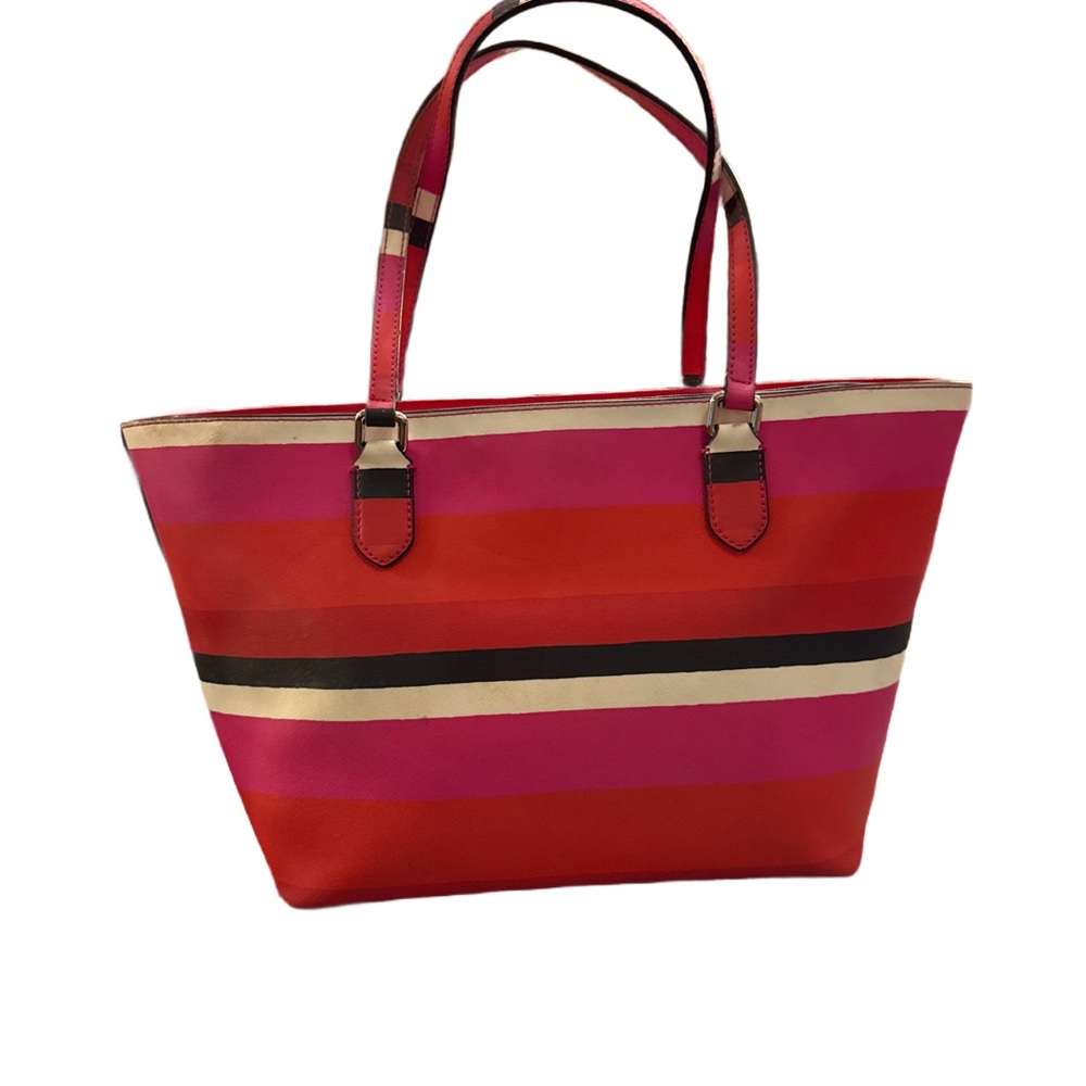 Kate Spade Multicolor Striped Tote and Matching Wallet EUC - Picture 3 of 15
